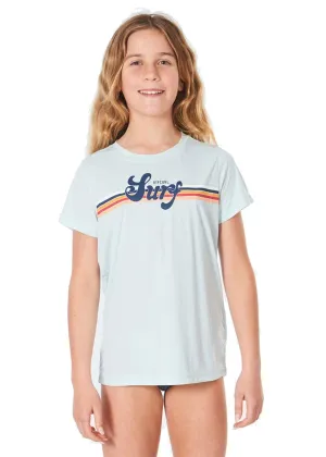 Rip Curl Girls Retro Surflite Short Sleeve Rash Guard