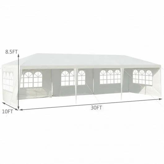 10' x 30' Outdoor Party Wedding 5 Sidewall Tent Canopy Gazebo