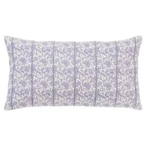 14"x26" Oversized Botanical Lumbar Throw Pillow Cover Purple - Rizzy Home