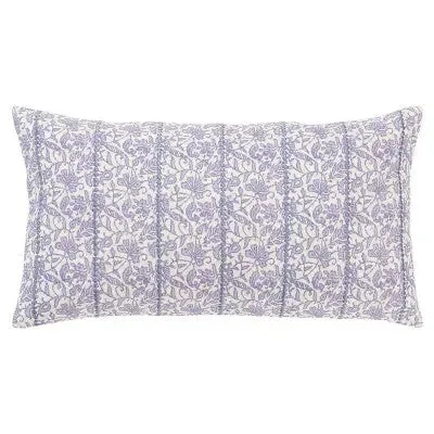 14"x26" Oversized Botanical Lumbar Throw Pillow Cover Purple - Rizzy Home