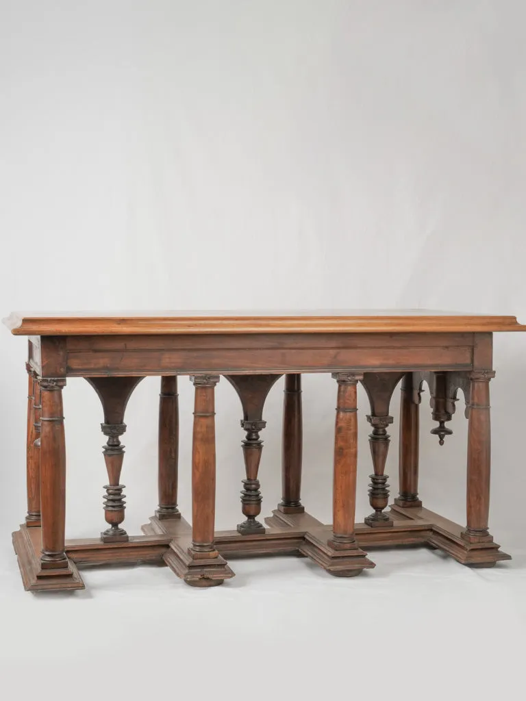 17th-century Gothic walnut table from Burgundy