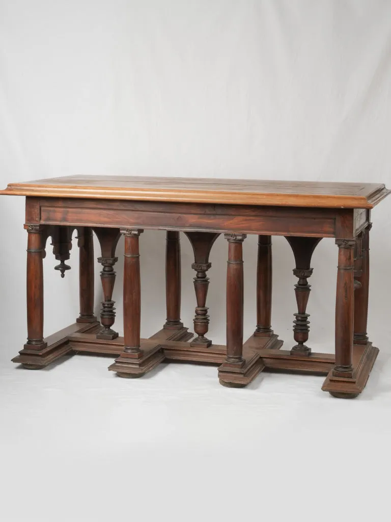 17th-century Gothic walnut table from Burgundy