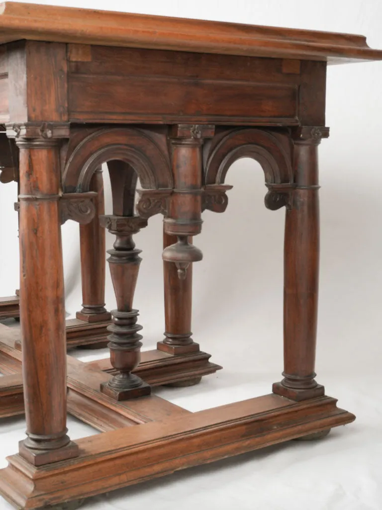 17th-century Gothic walnut table from Burgundy