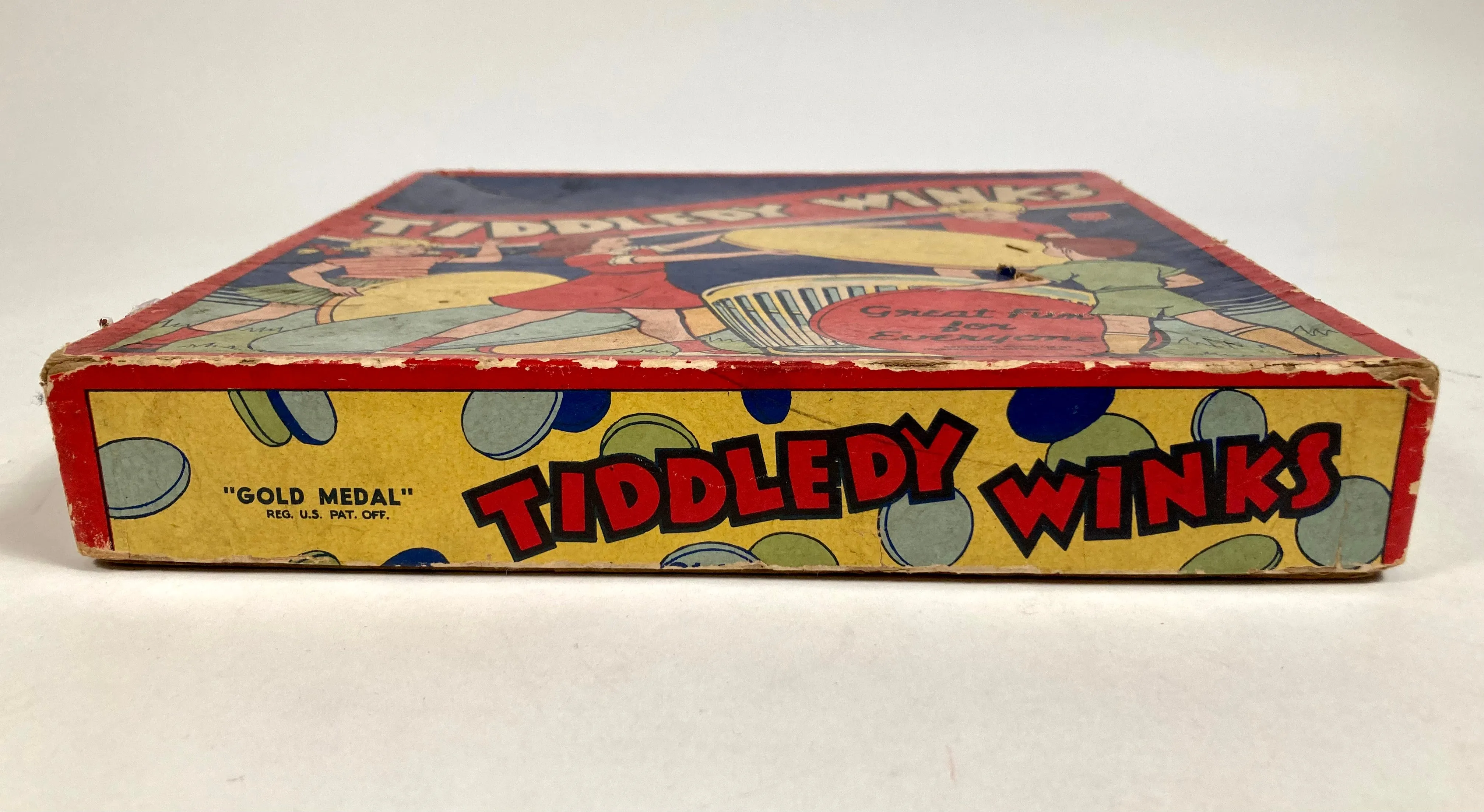 1939 Vintage TIDDLEDY WINKS Children's Board Game, Original Packaging