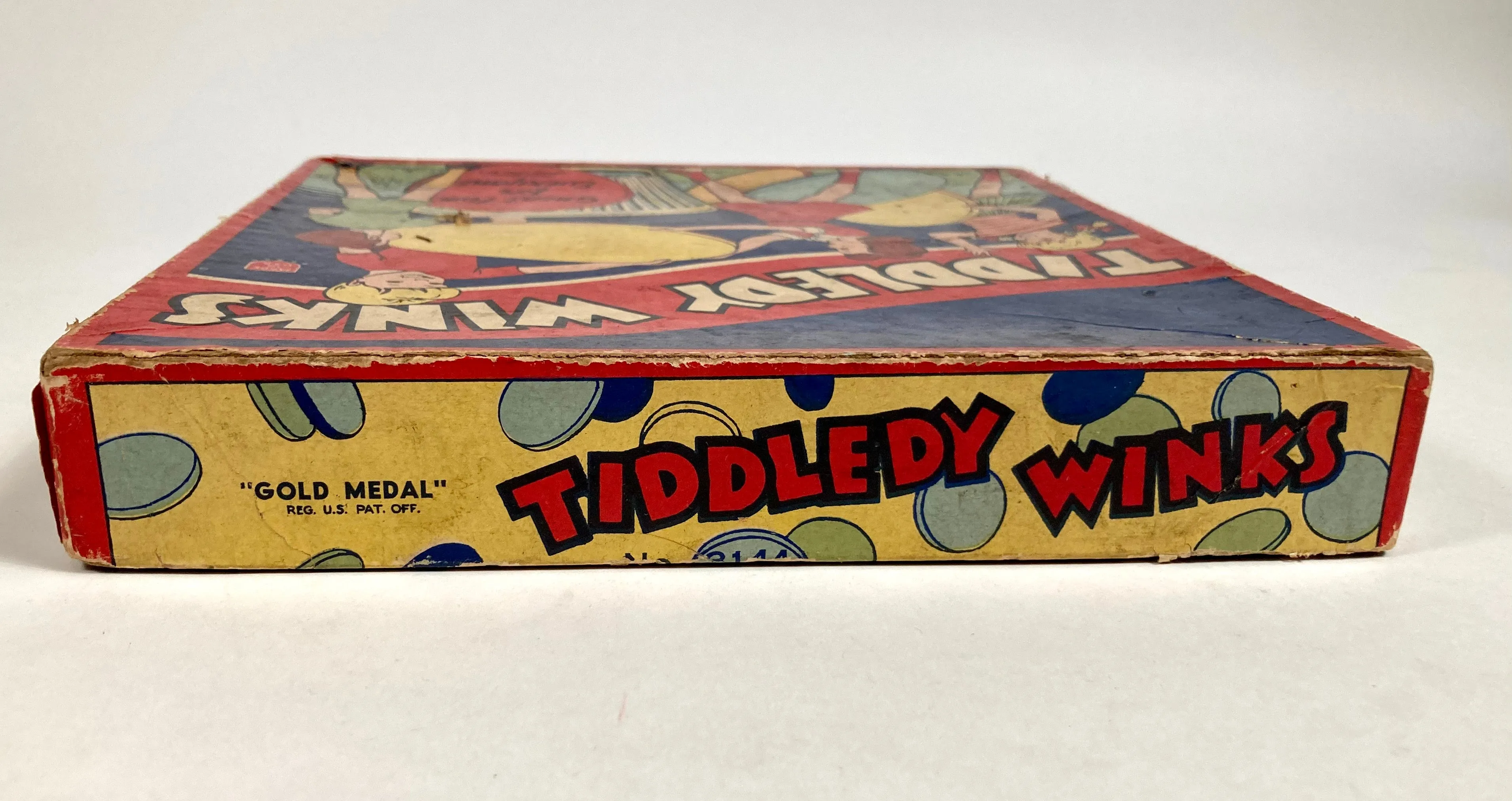 1939 Vintage TIDDLEDY WINKS Children's Board Game, Original Packaging