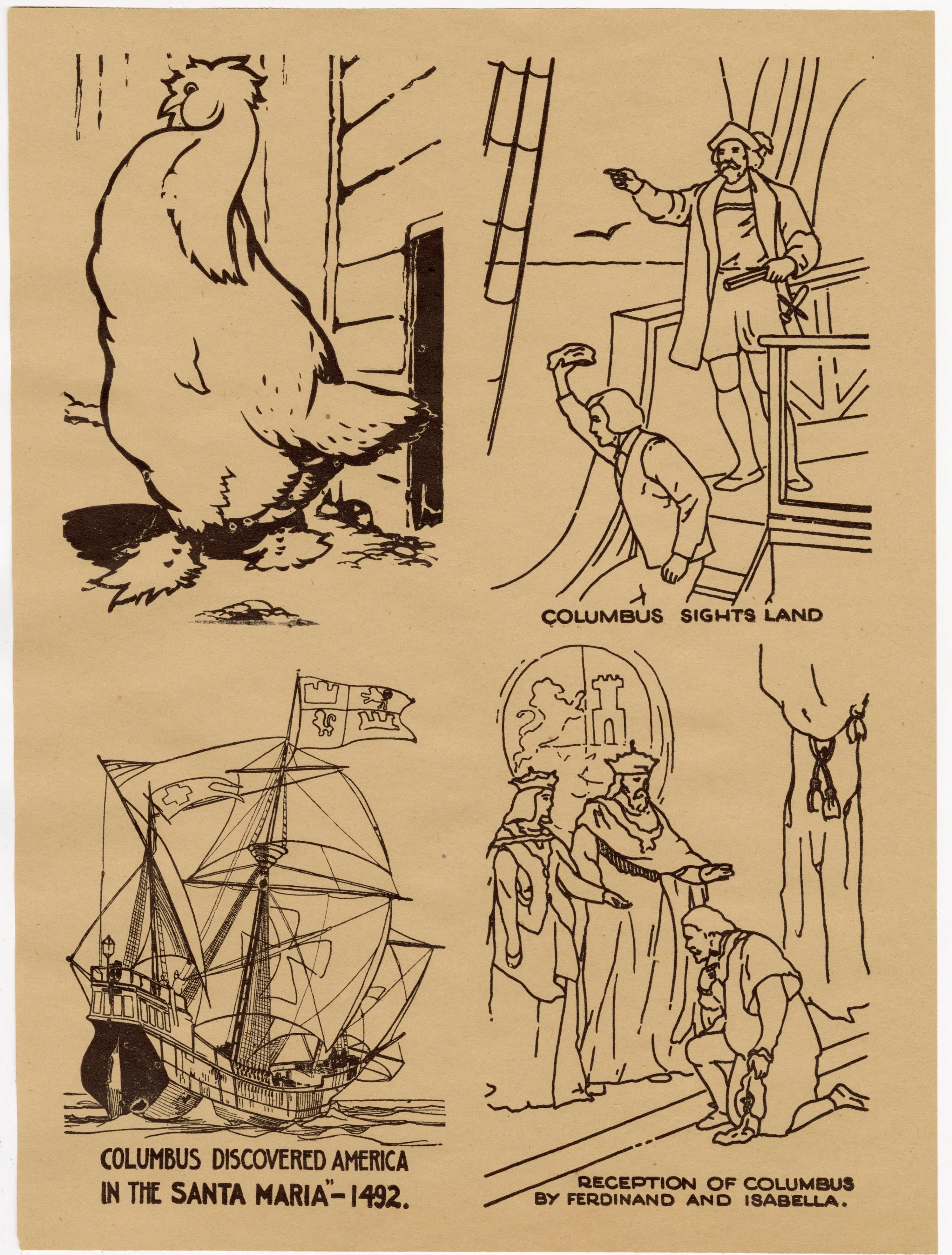 1942 Antique MARCH OF PROGRESS Art Education, Print Set, Children's Game