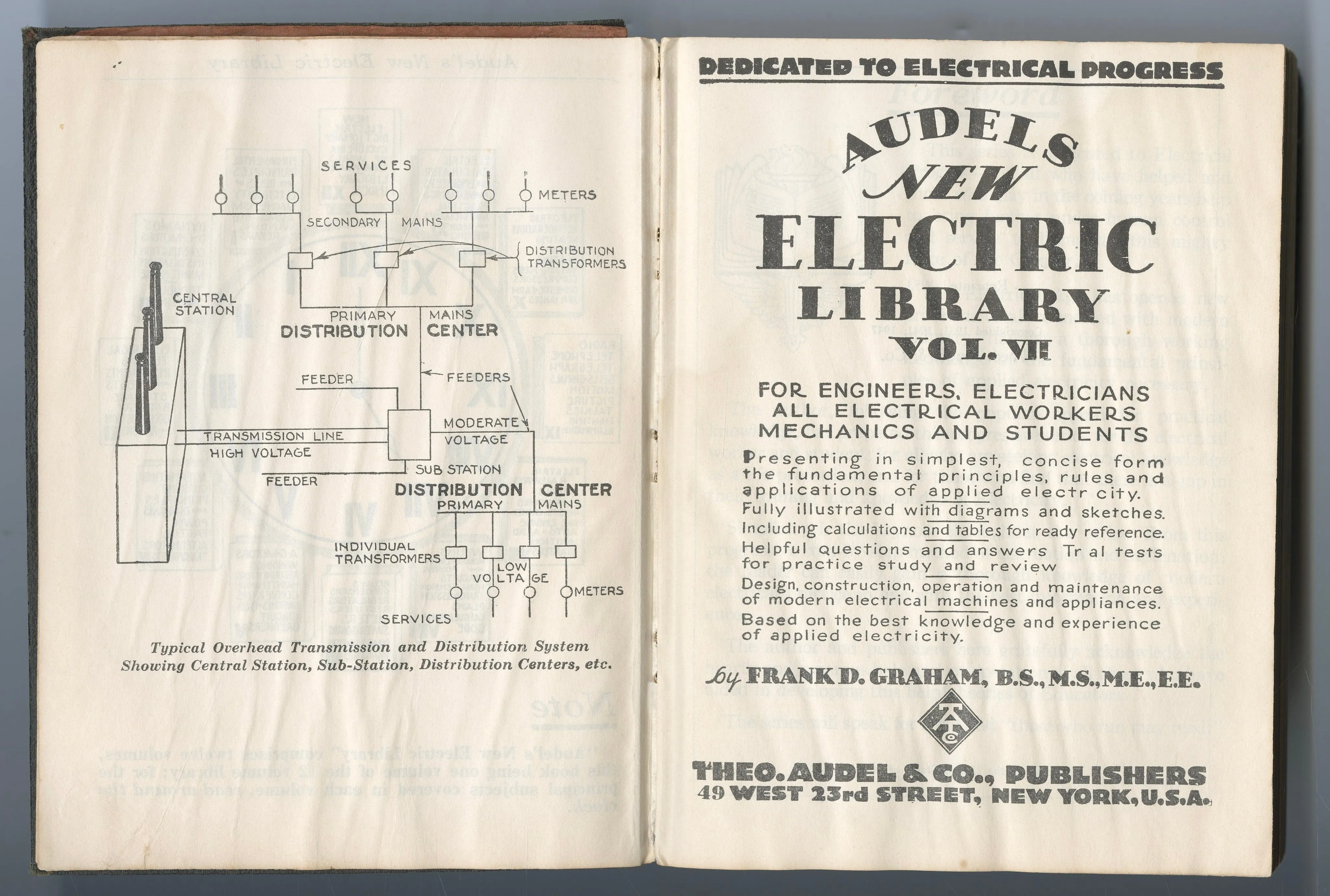 1953 Edition of AUDEL'S NEW ELECTRIC LIBRARY Volume VII, Questions and Answers, Illustrated Diagrams