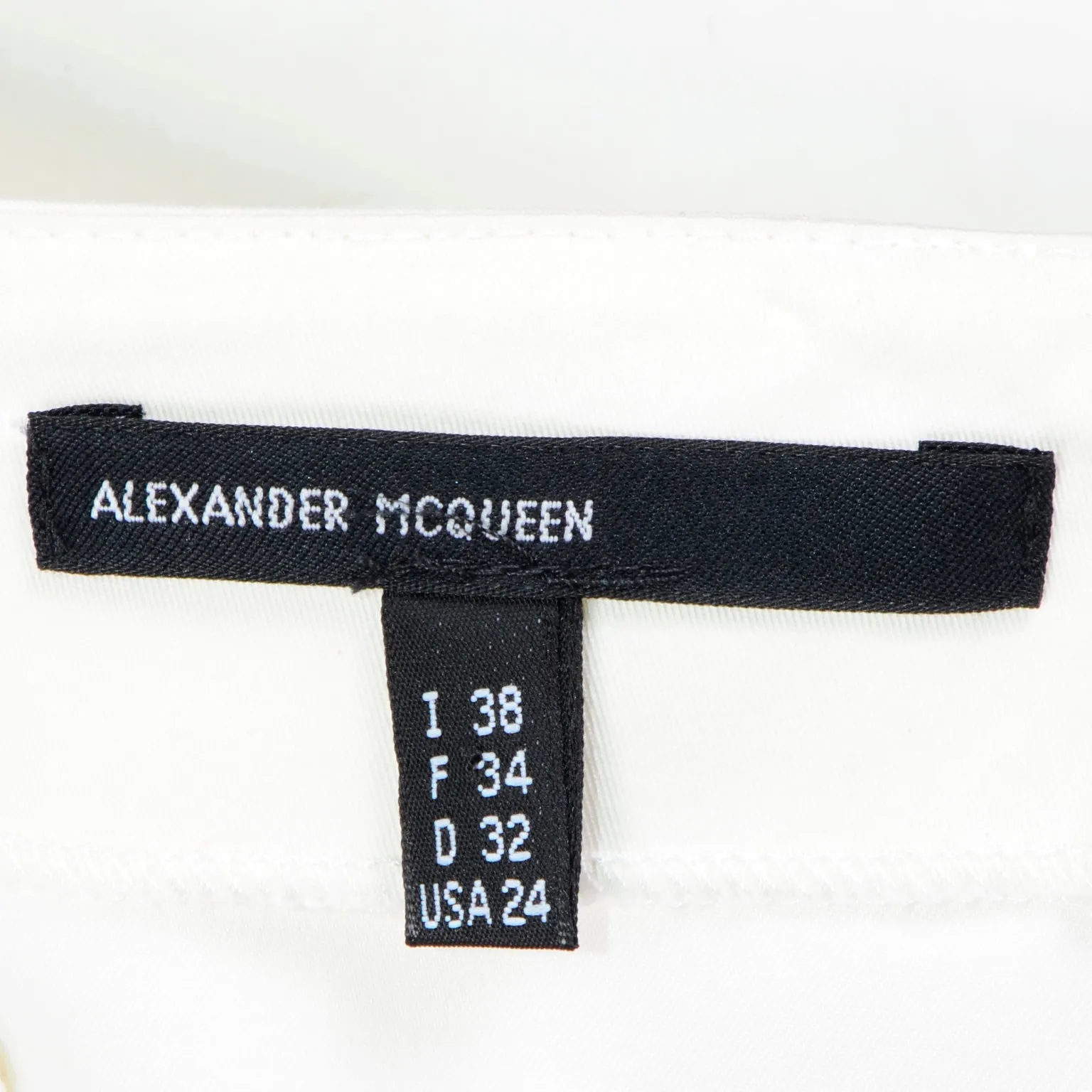 1996 Alexander McQueen Vintage The Hunger White Asymmetrical Ruffled Dress