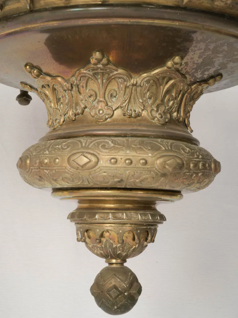 19th-Century Gothic Revival Bronze Chandelier w/ 8 Lights