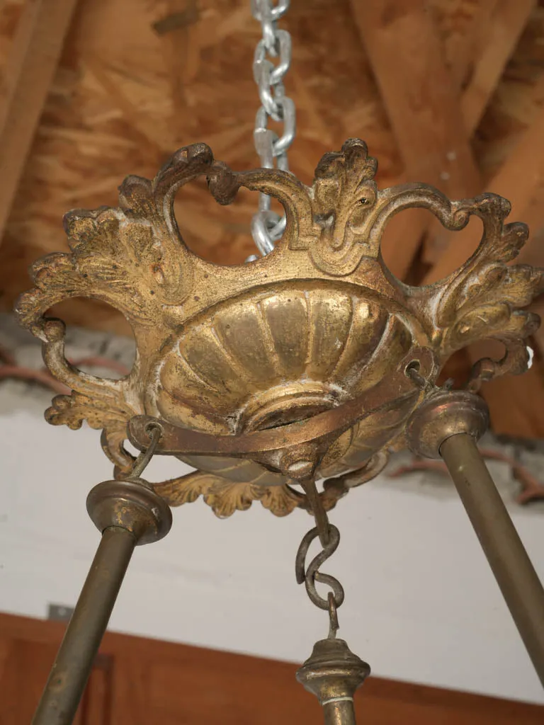 19th-Century Gothic Revival Bronze Chandelier w/ 8 Lights