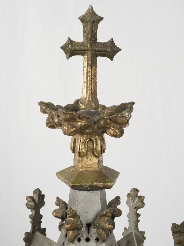 19th-Century Gothic Revival Candlestick Lantern in the Style of Viollet-le-Duc 46¾"