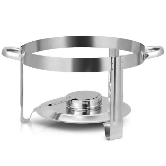 2-Pack Full Size Tray 5 Quart Stainless Steel Round Chafing Dish