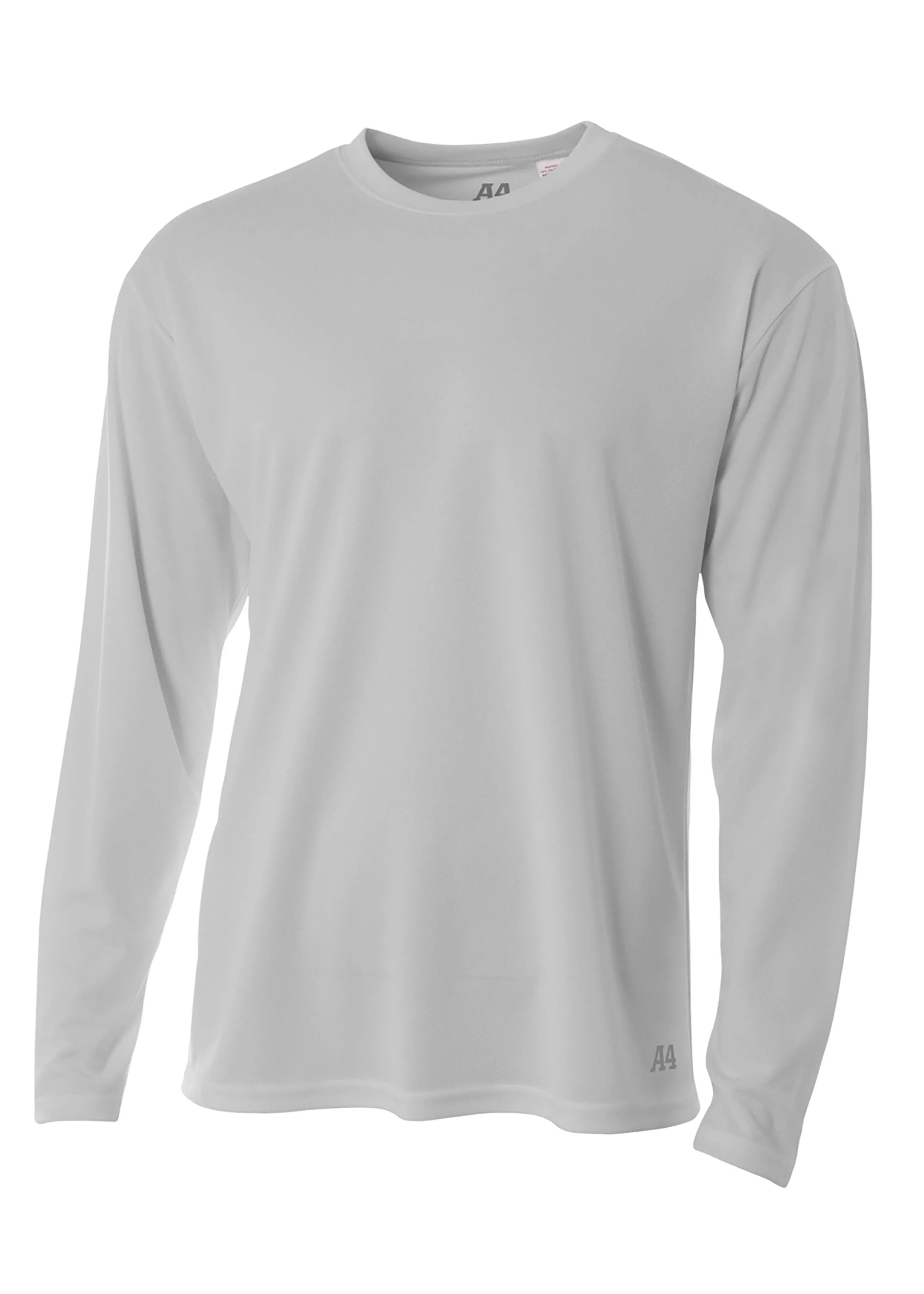 A4 Mens Long Sleeve Birds-Eye Mesh Crew