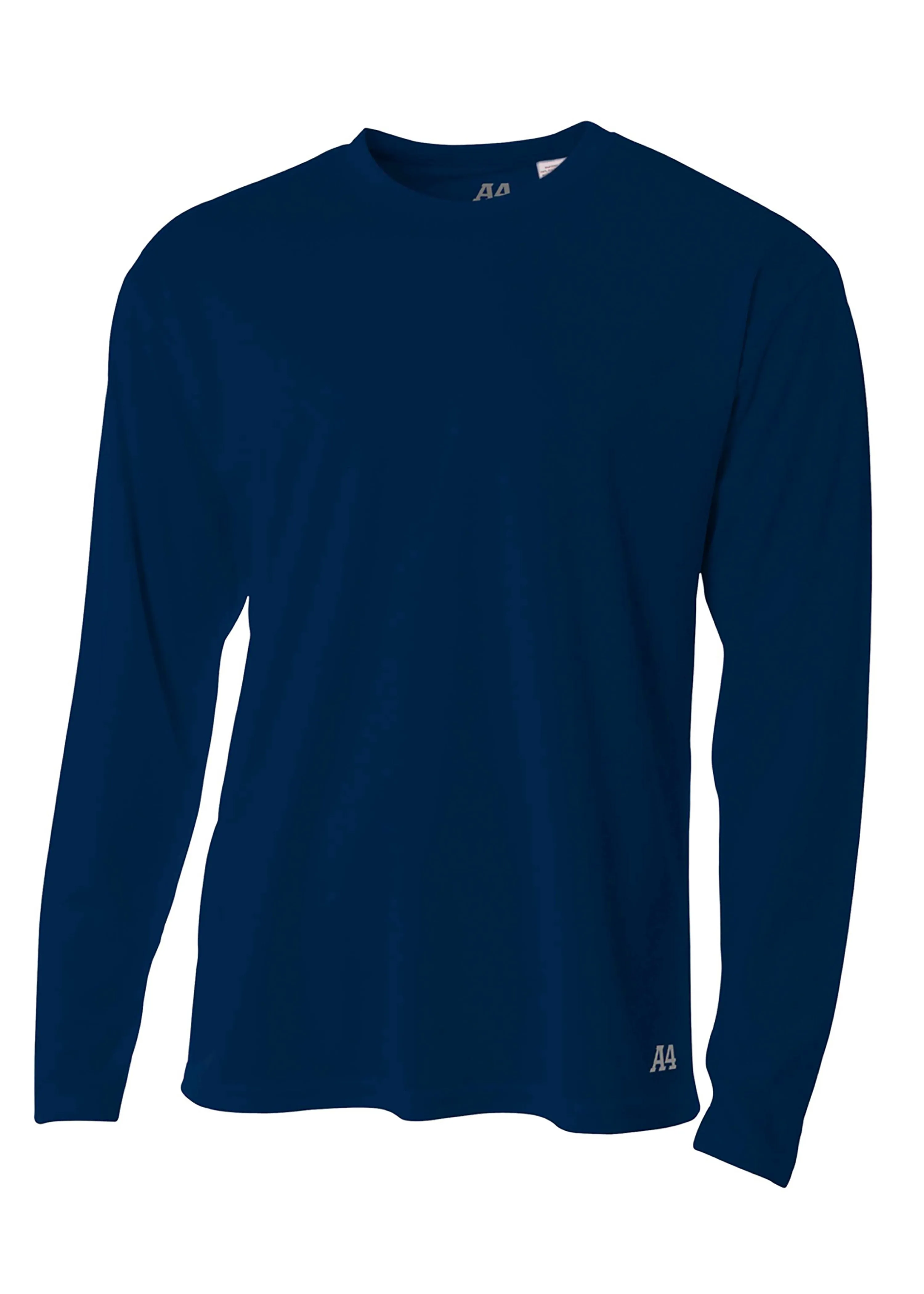 A4 Mens Long Sleeve Birds-Eye Mesh Crew