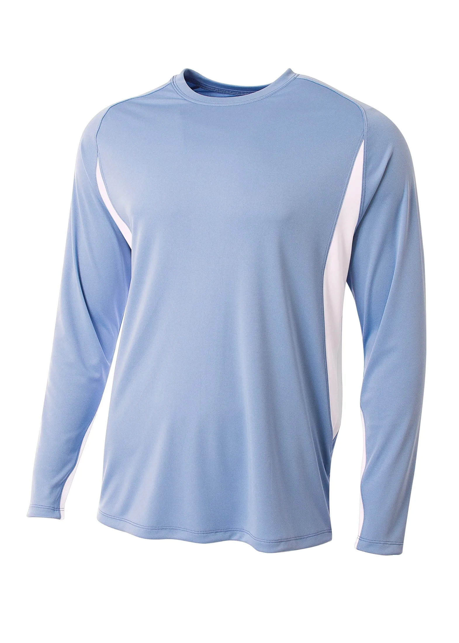 A4 Mens Long Sleeve Color Block Tee