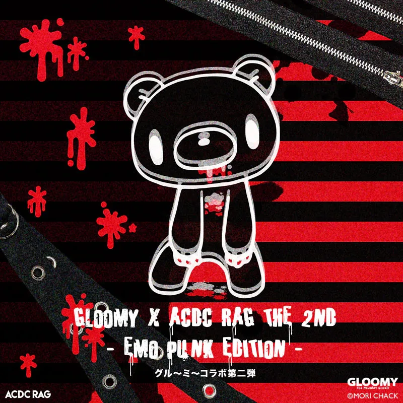 ACDC RAG & Gloomy Bear plus size dark bear ears hoodie