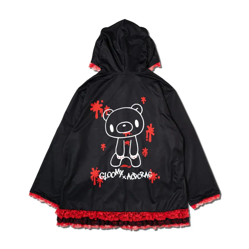 ACDC RAG & Gloomy Bear plus size dark bear ears hoodie