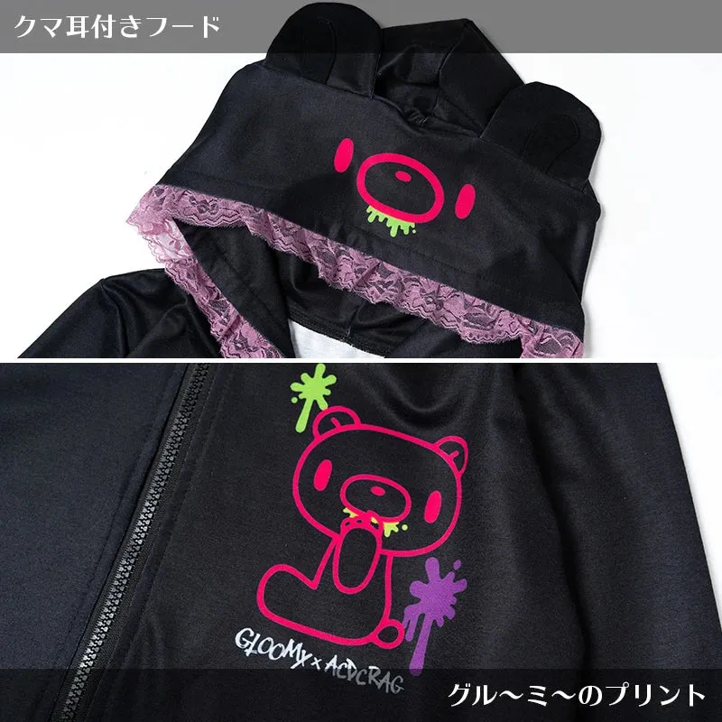 ACDC RAG & Gloomy Bear vivid bear ears hoodie