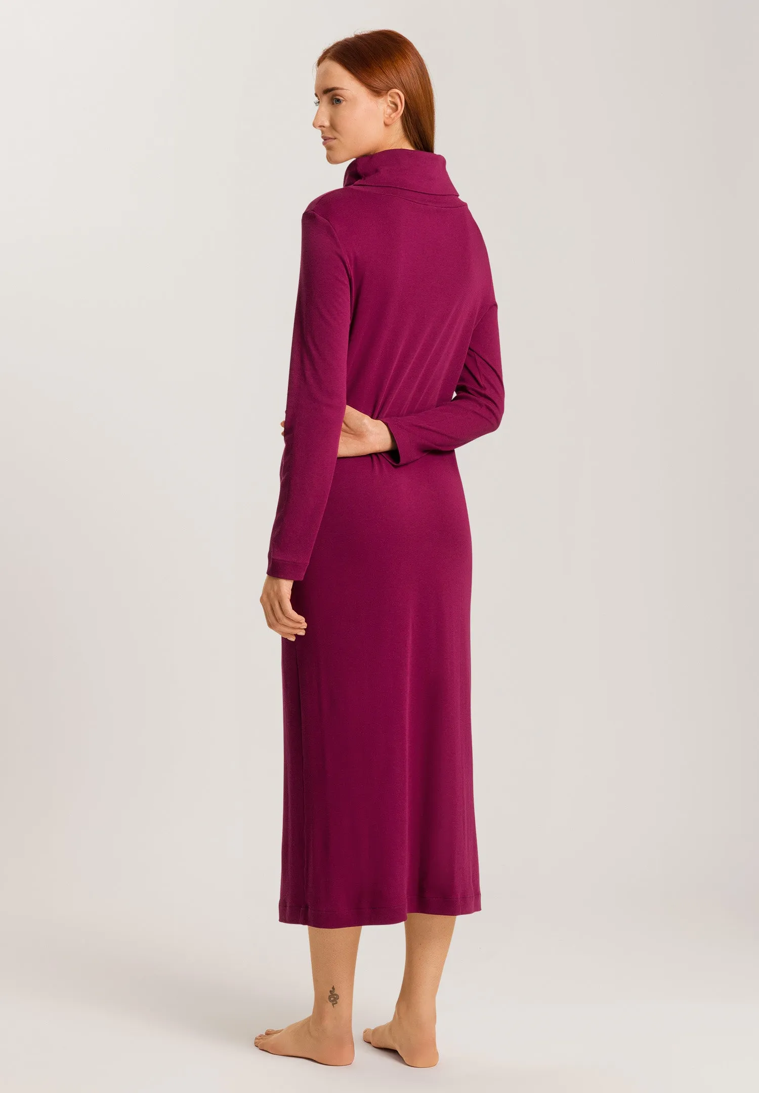 Agatha Cotton Cowl Neck Nightgown | Deep Poppy 74864-2405