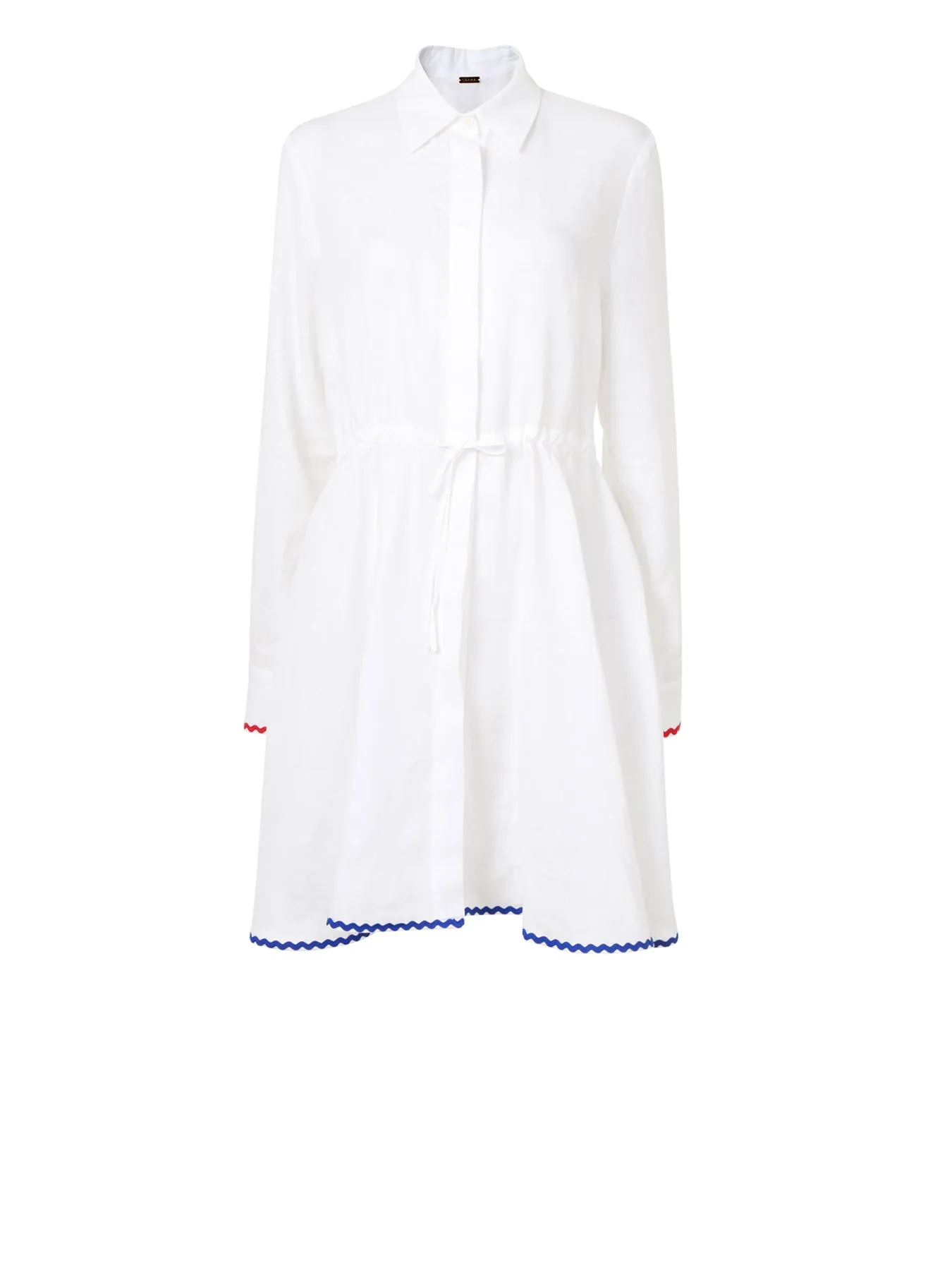 Amalfi Short Linen Dress, White