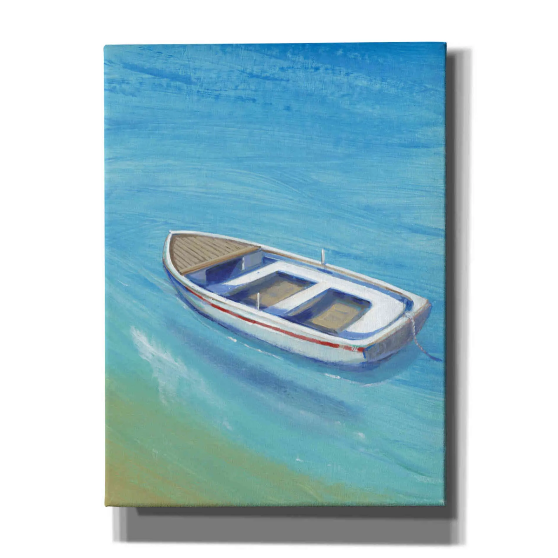 'Anchored Dingy I' by Tim O'Toole, Canvas Wall Art