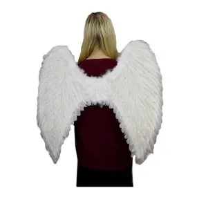 Angel Party Wings White With Feathers