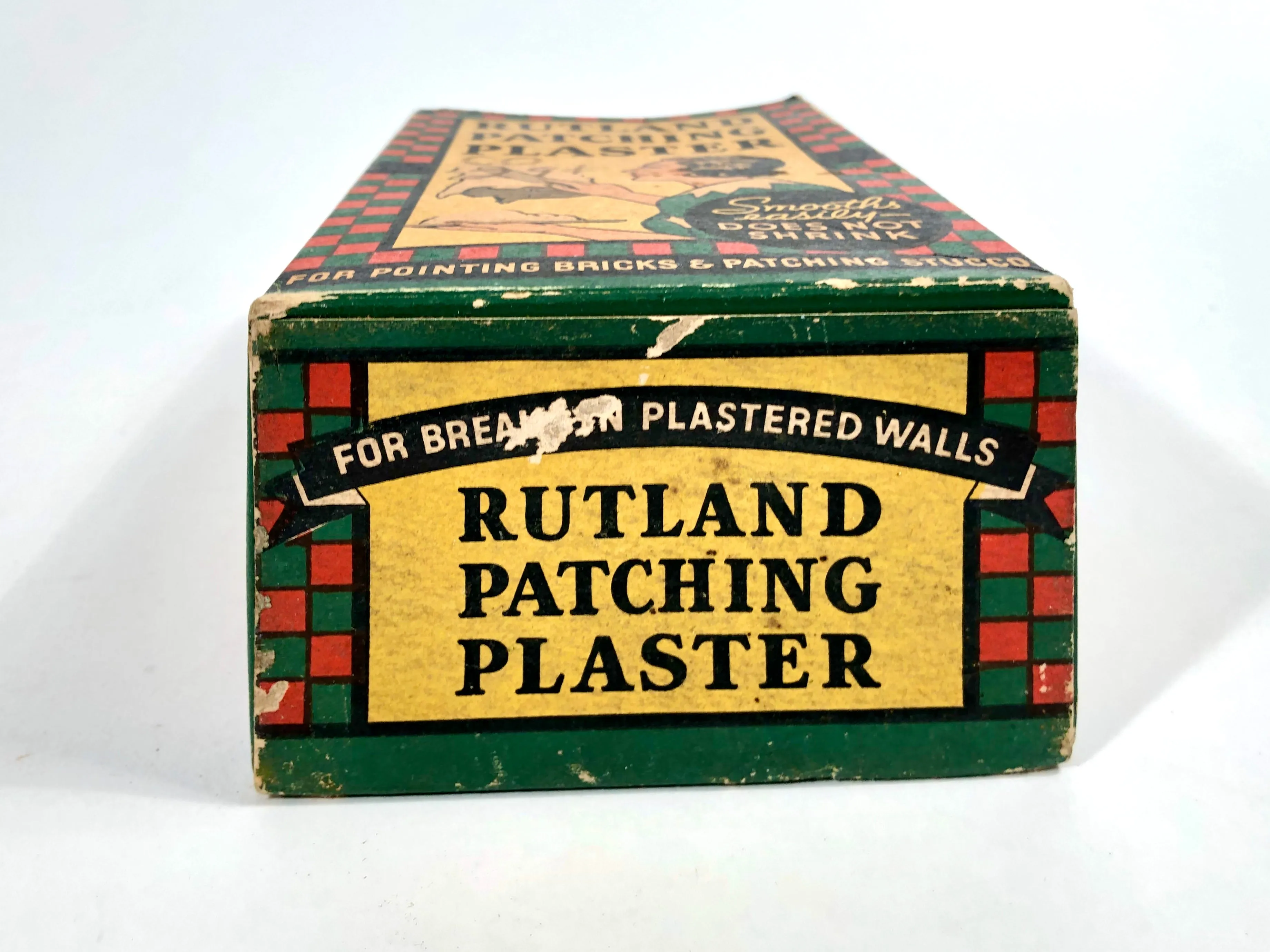 Antique 1930's Rutland PATCHING PLASTER Box, Vintage Home Improvement