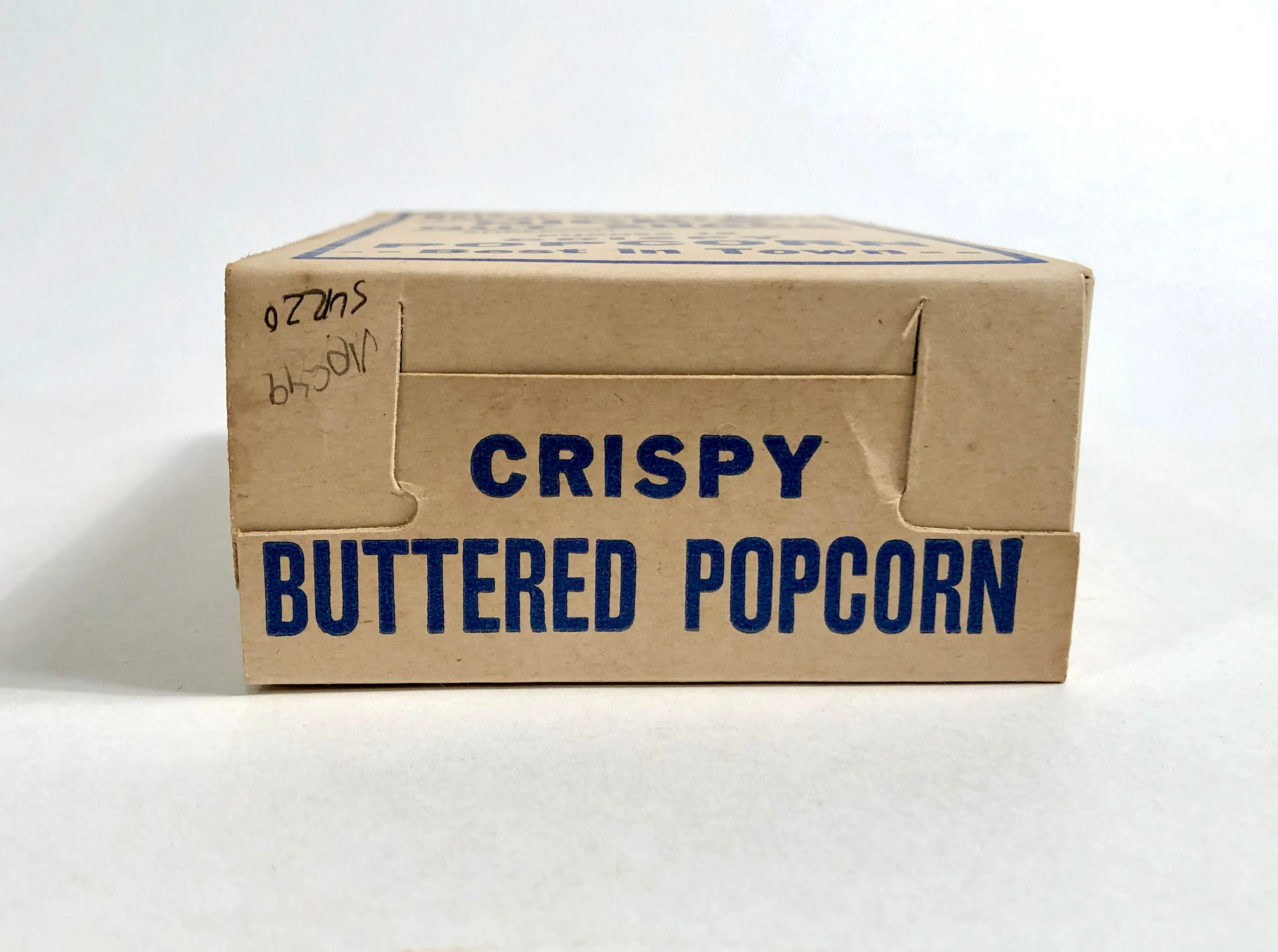 Antique Nick's Nut Shops Crispy Buttered Popcorn Box, Unused Food Package