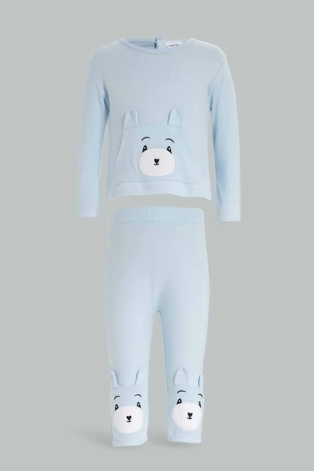 Babies Blue Teddy Bear Pyjama Set (2 Piece)