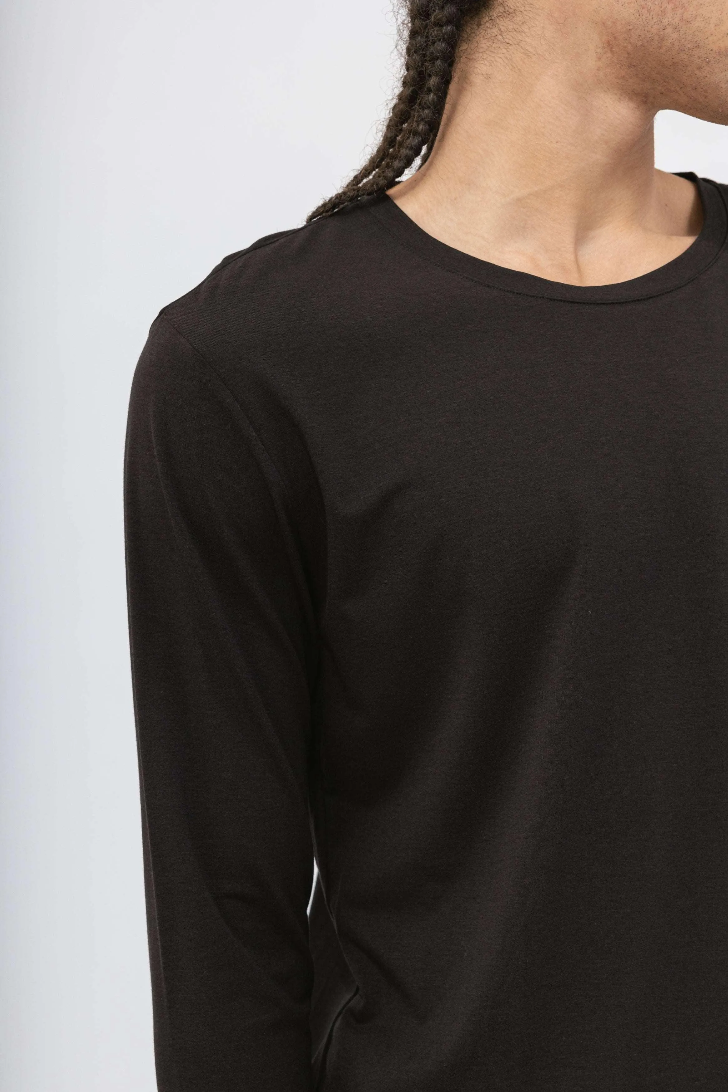 Bamboo Contrast Piping Long Sleeve Tee