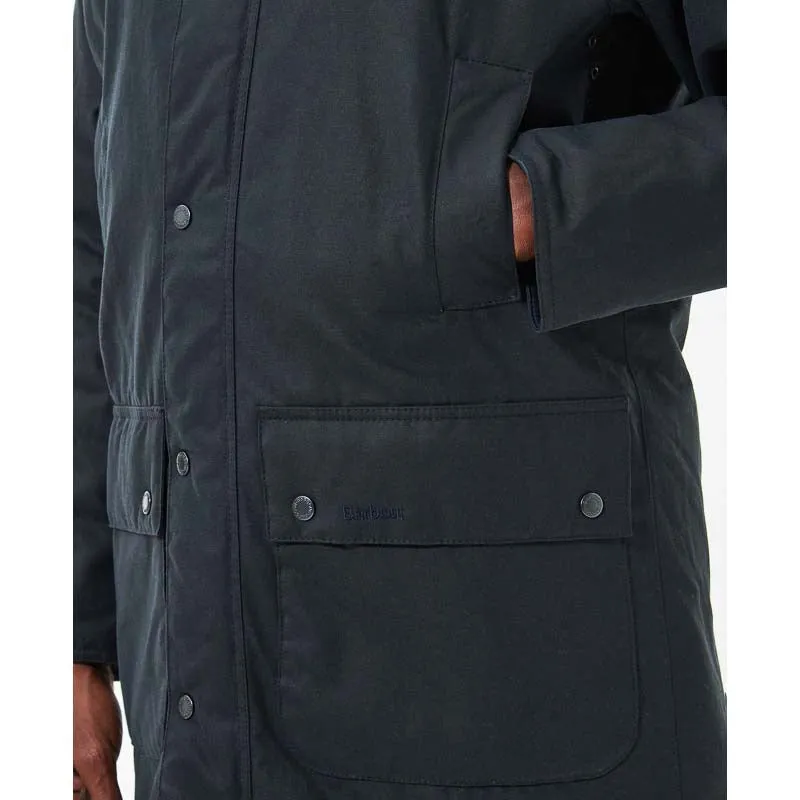 Barbour Wax Mens Parka - Navy