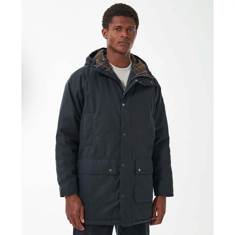 Barbour Wax Mens Parka - Navy