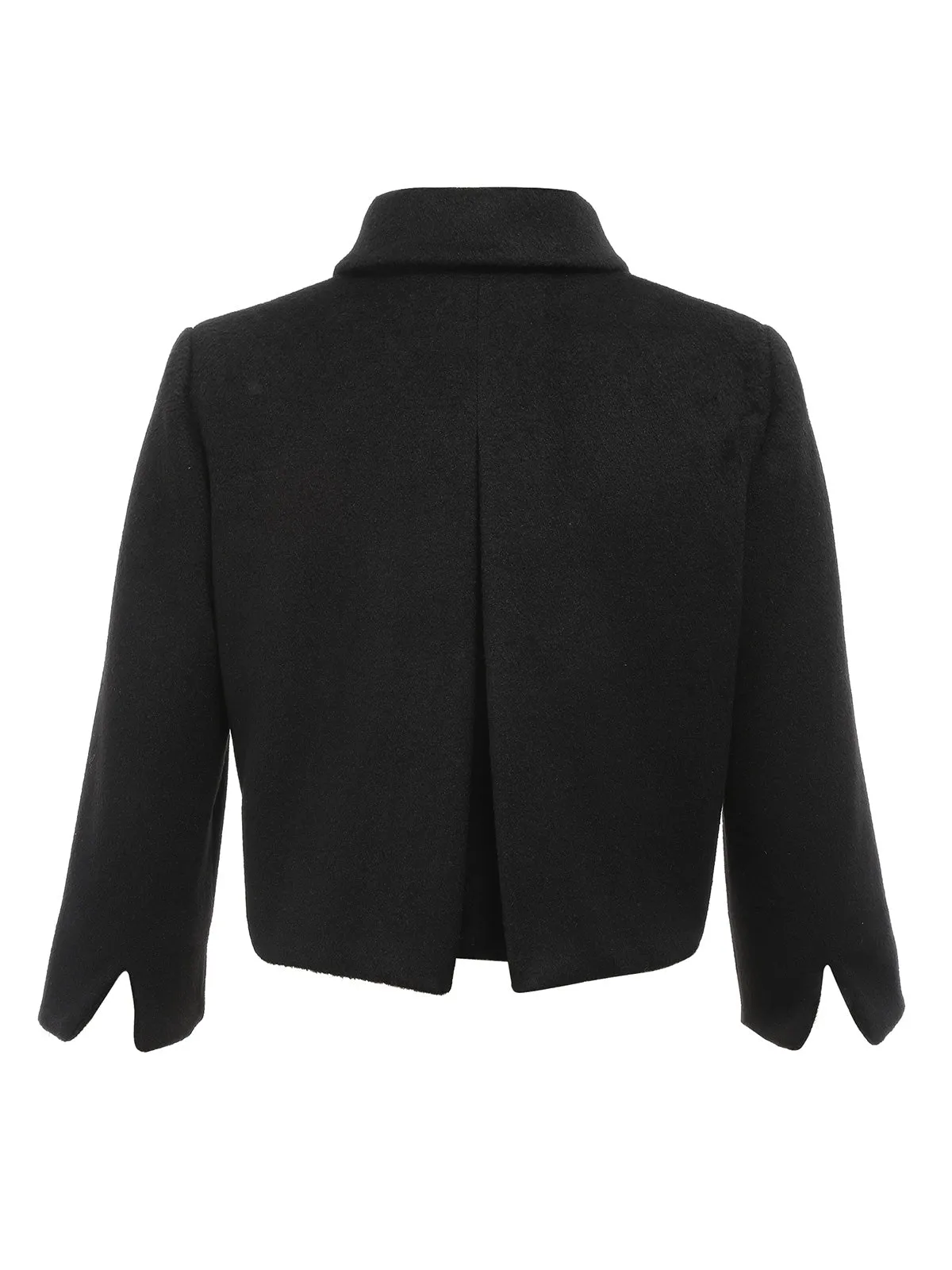 Black 1950s Latest Woolen Wrap Bolero Jacket