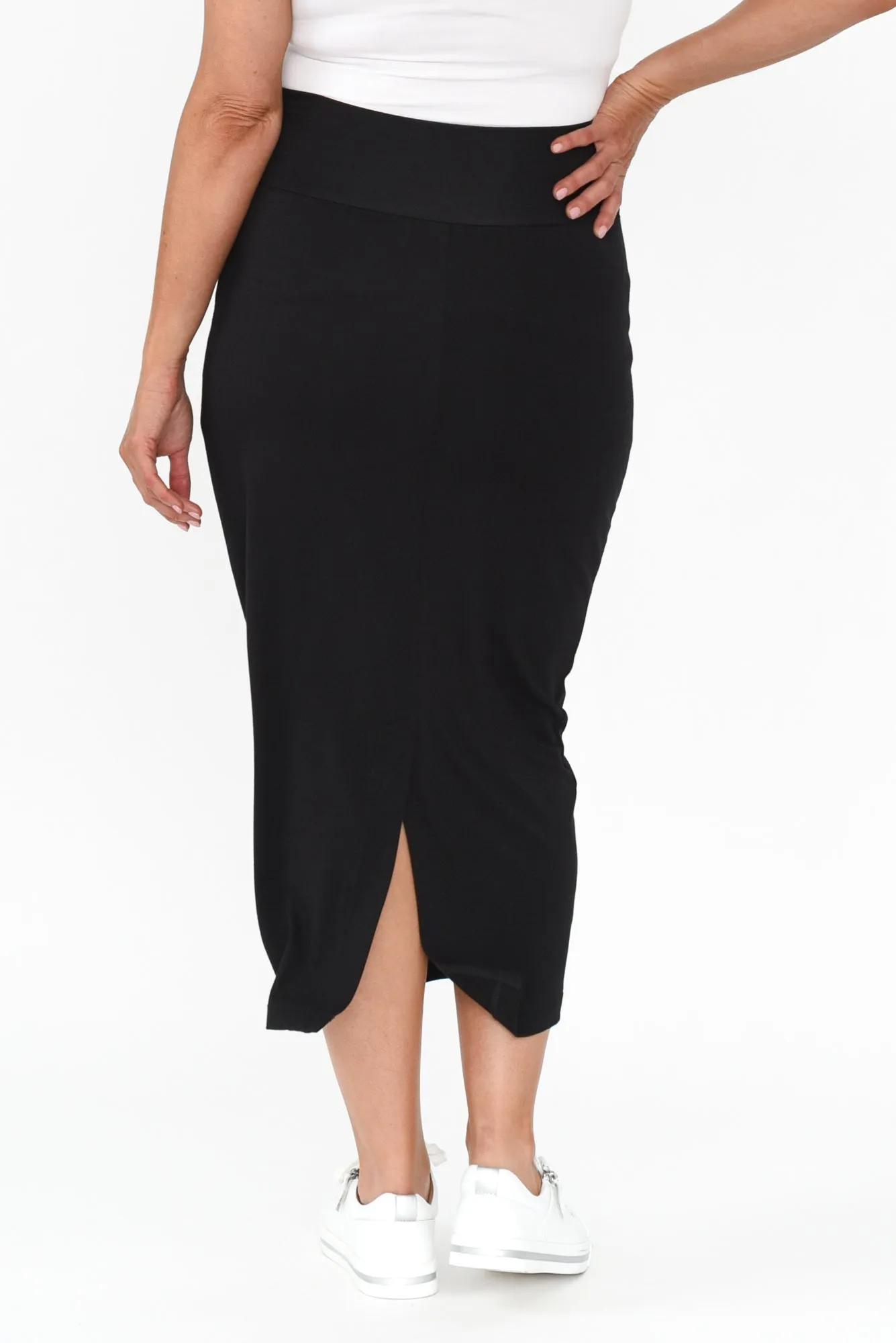 Black Bamboo Maxi Tube Skirt