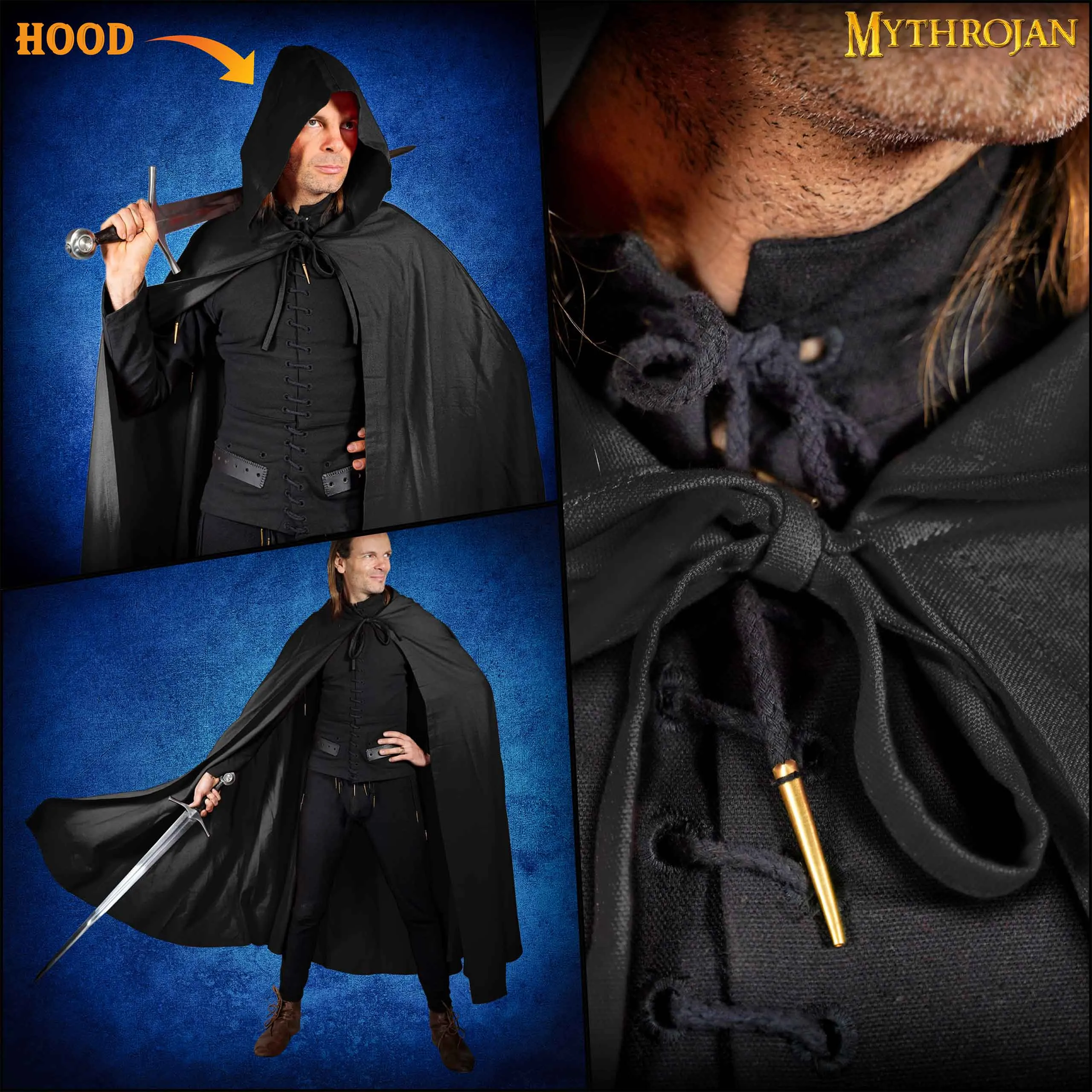 Black Cape With Hood