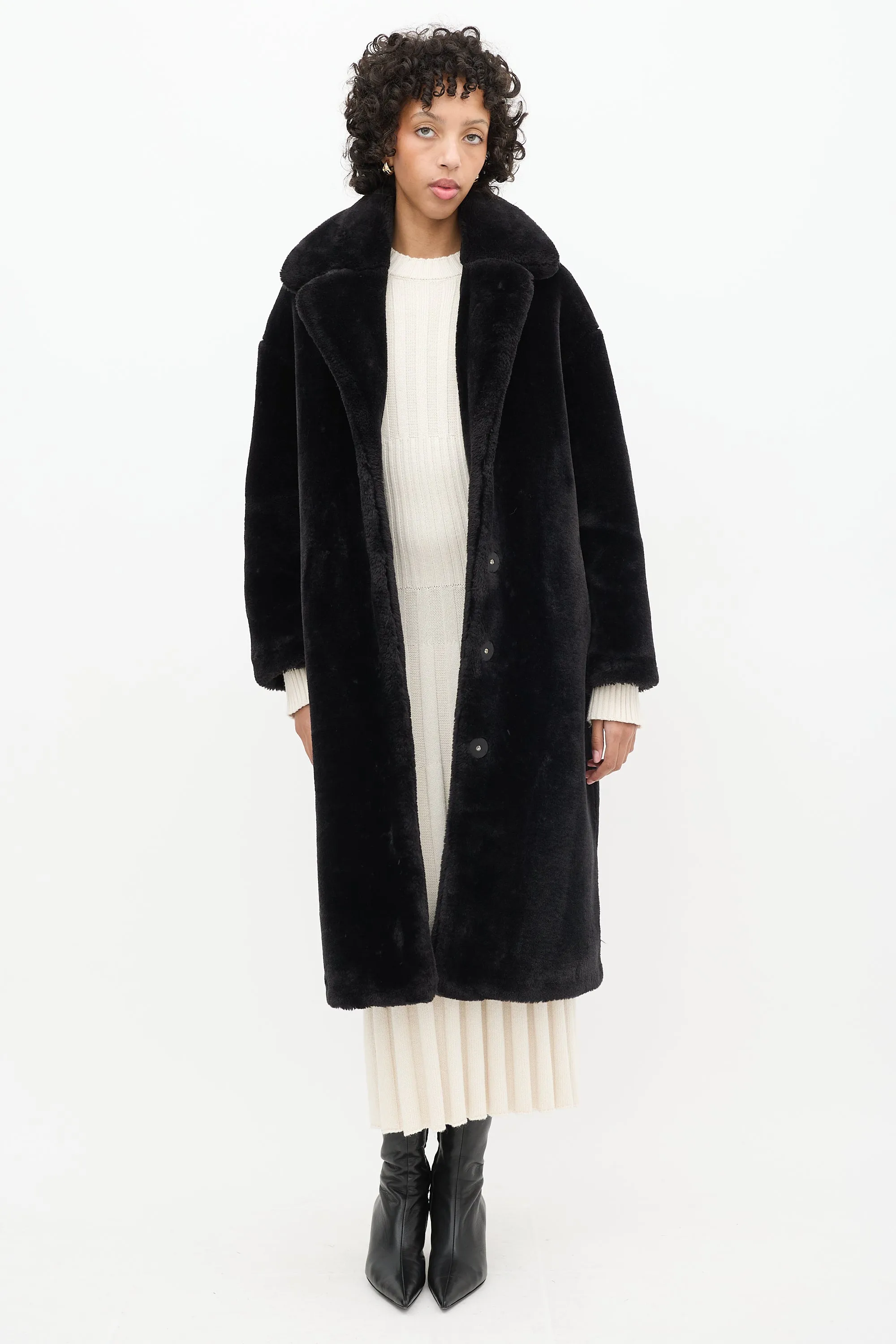 Black Faux Fur Camilla Coat