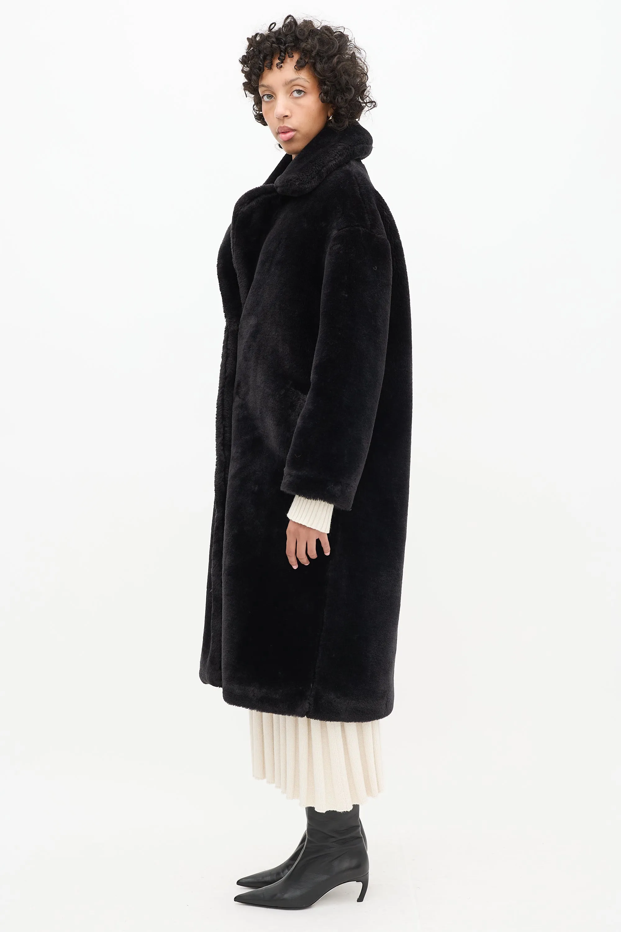 Black Faux Fur Camilla Coat