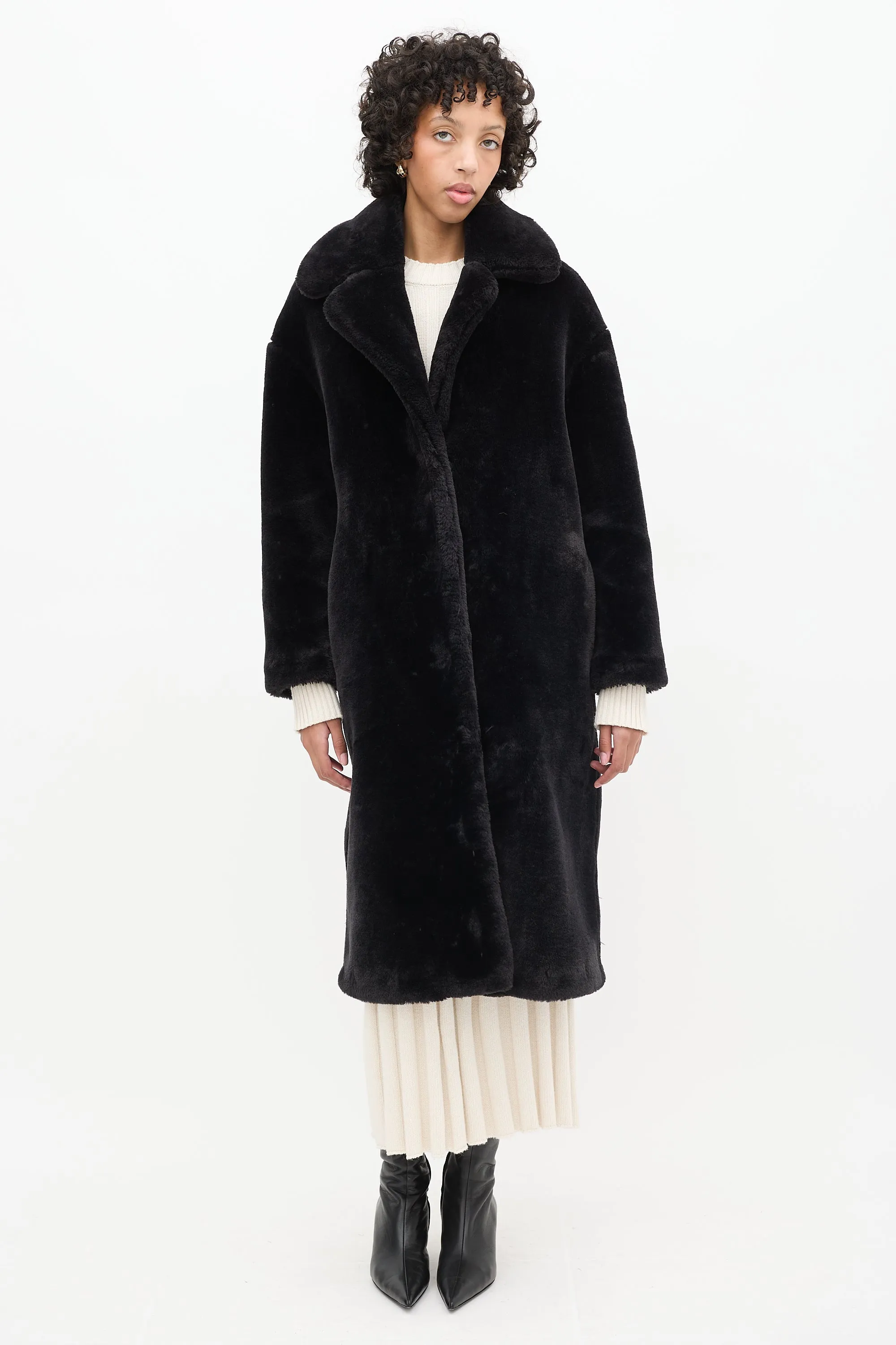 Black Faux Fur Camilla Coat