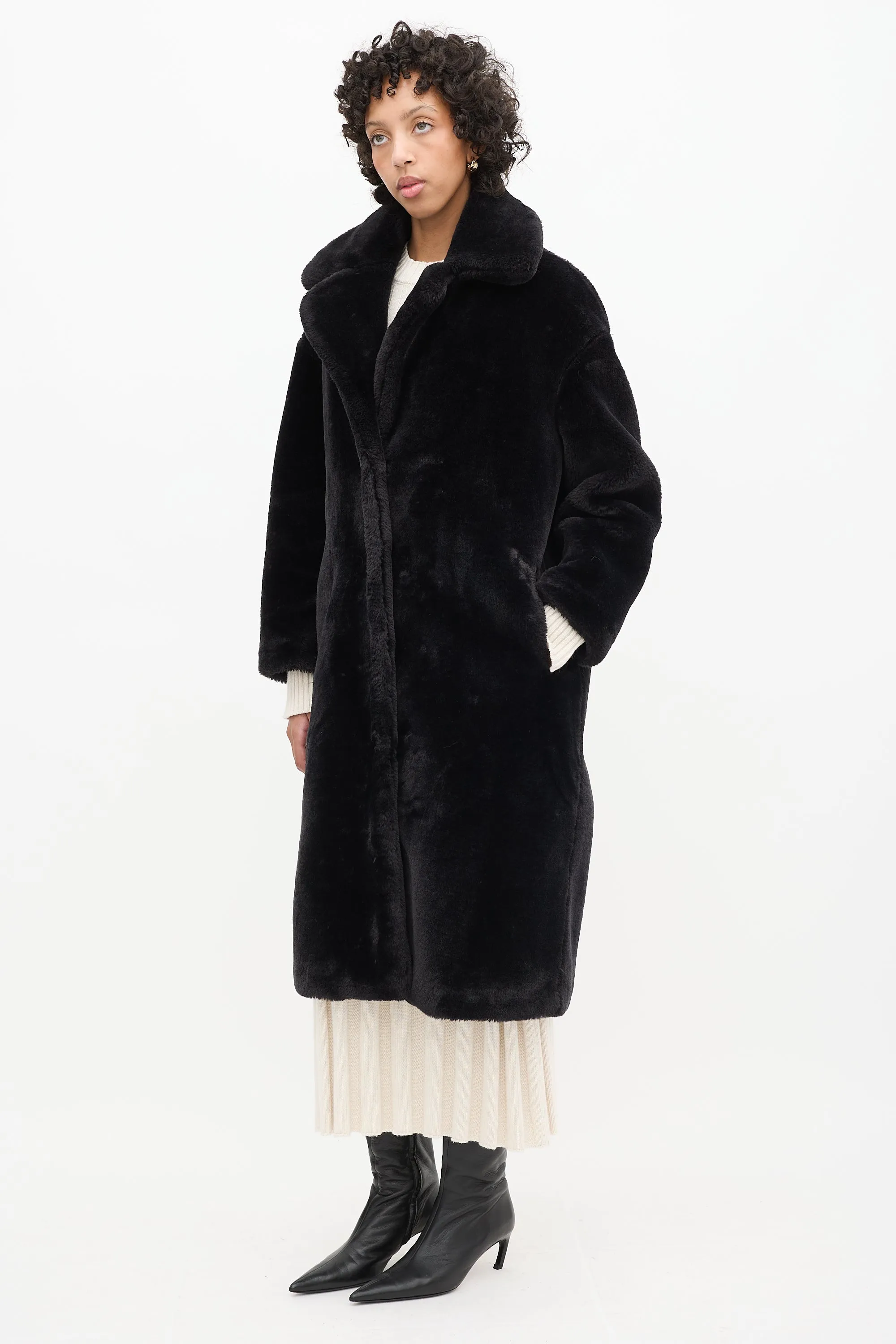 Black Faux Fur Camilla Coat