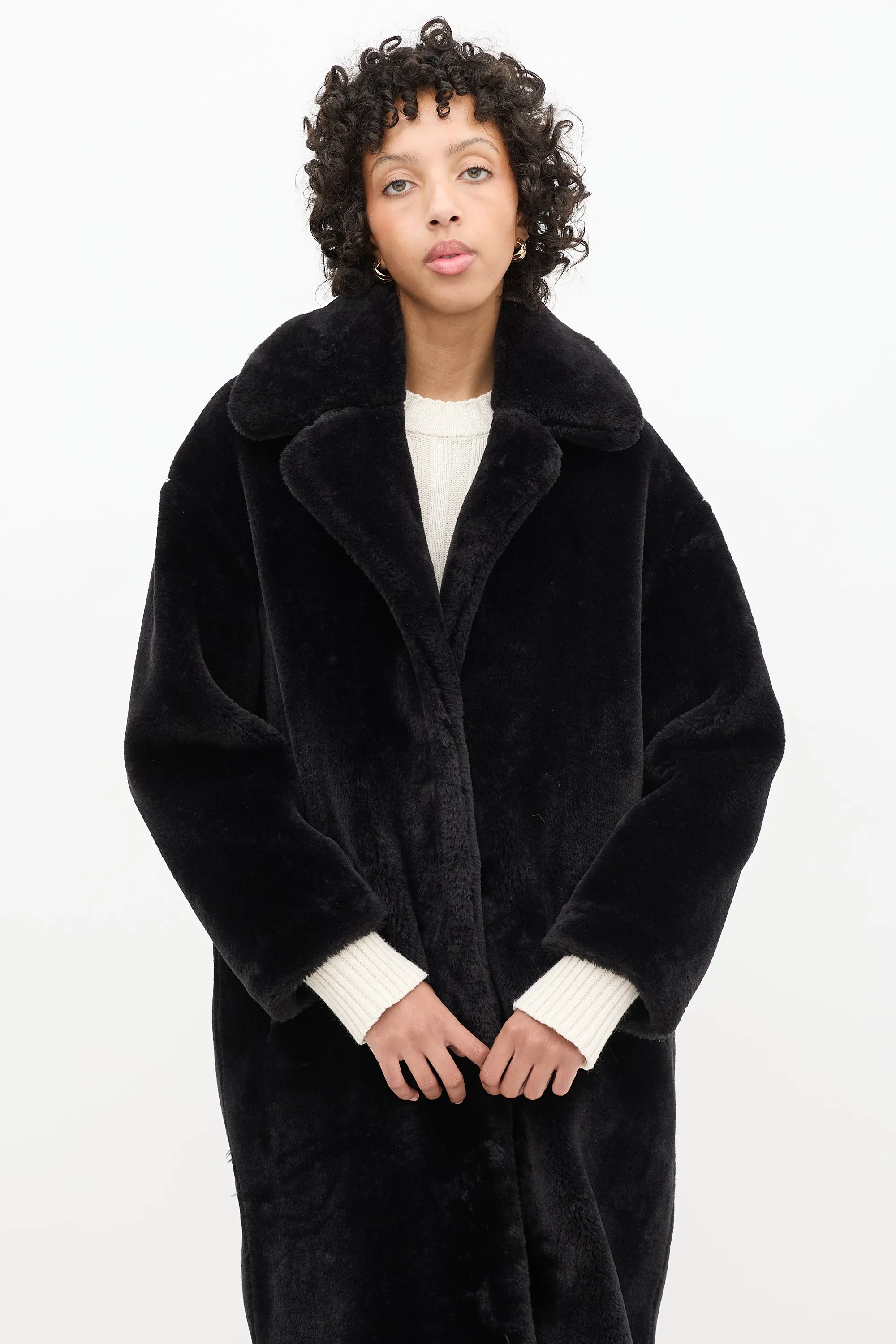 Black Faux Fur Camilla Coat