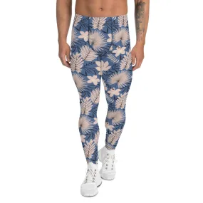 Blue Tropical Flower Men's Leggings