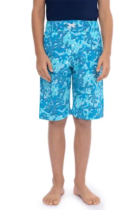 Boy's Island Swim Trunks | Aruba Blue Sea Camo