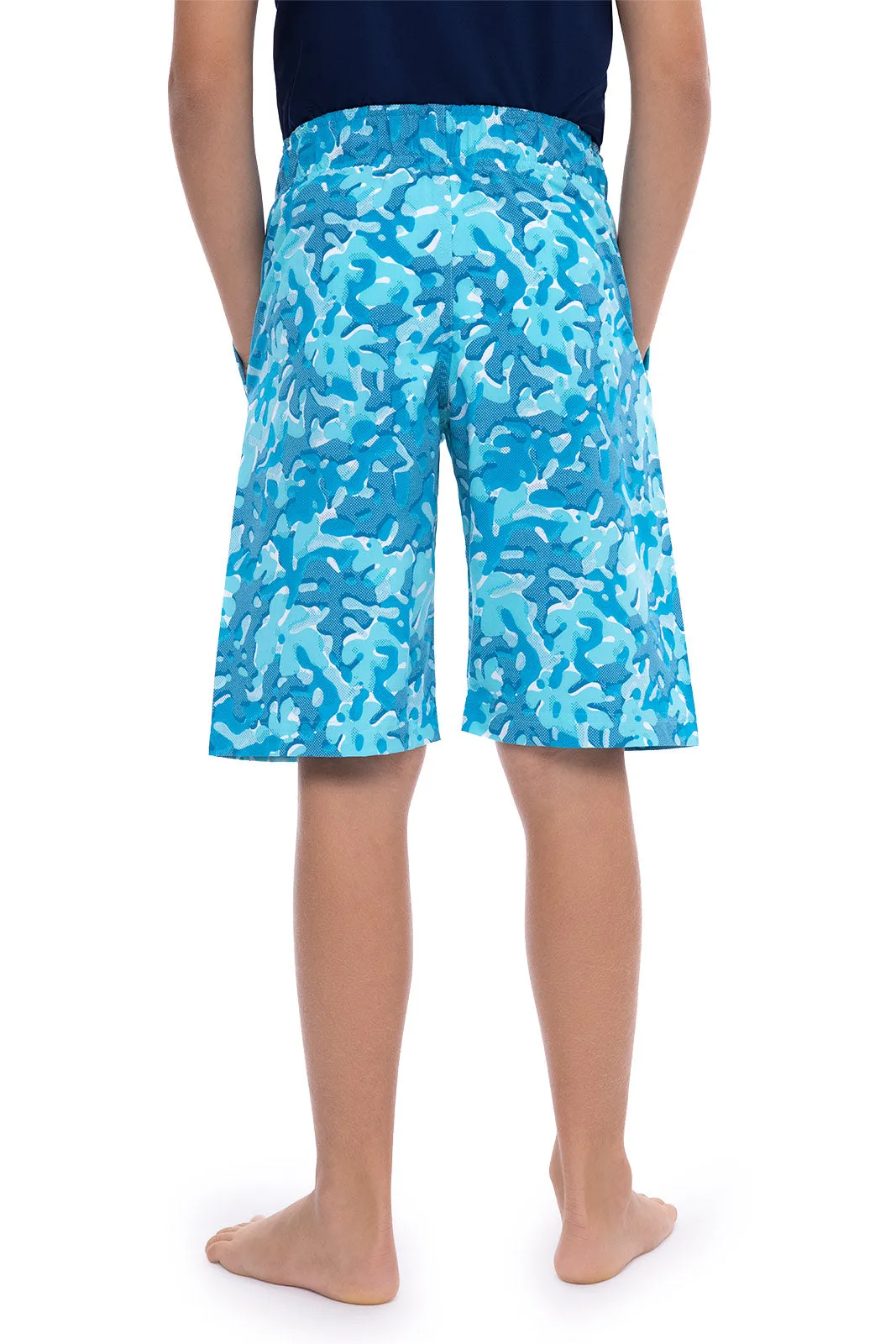 Boy's Island Swim Trunks | Aruba Blue Sea Camo