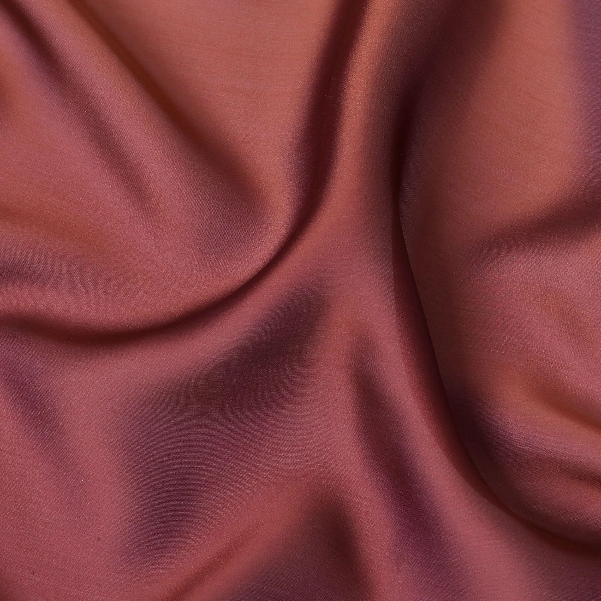 Brown to maroon Premium Pure silk chiffon fabric in ombre design-D13395