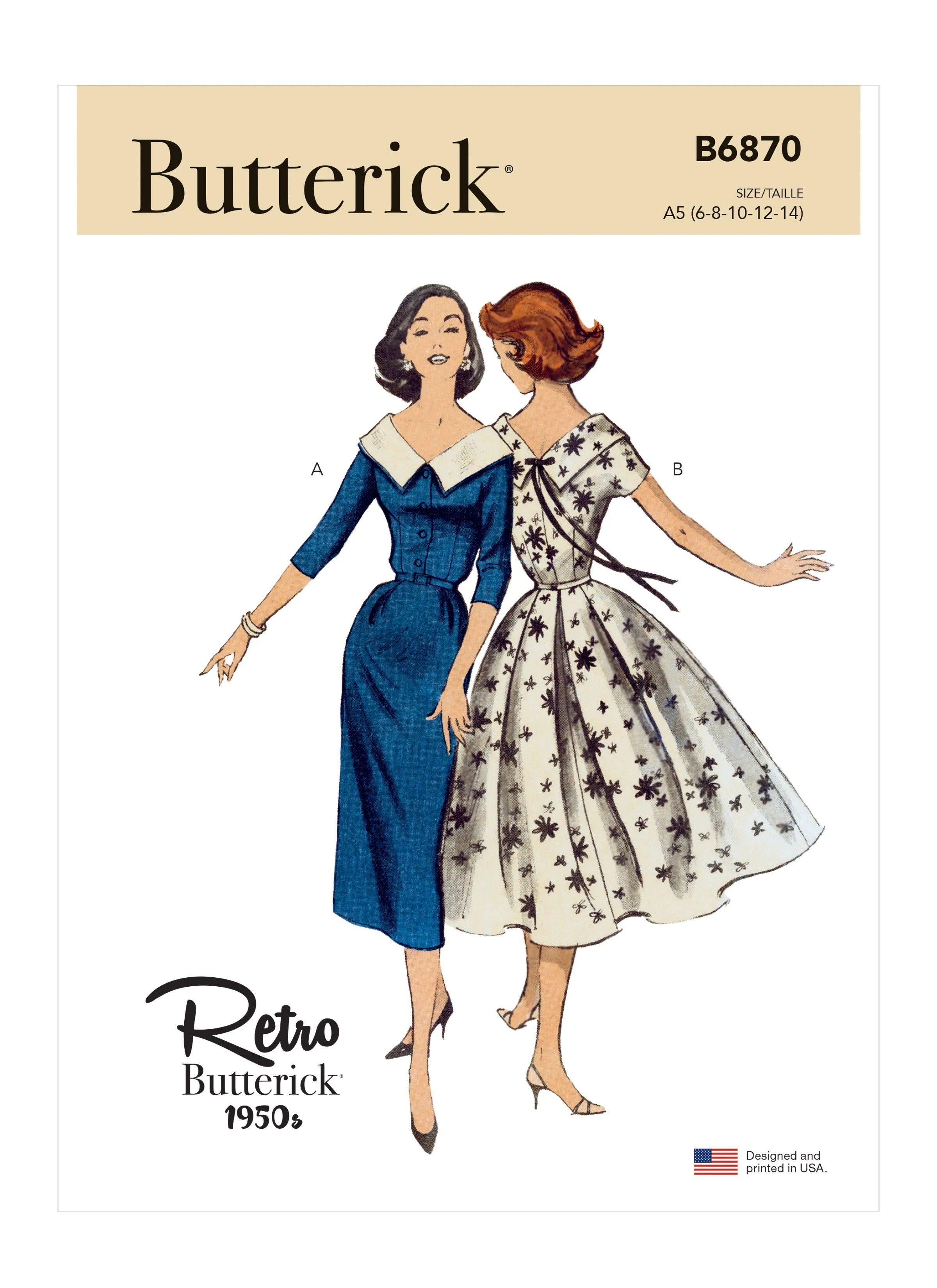 Butterick Pattern B6870 Misses' Dress and Belt