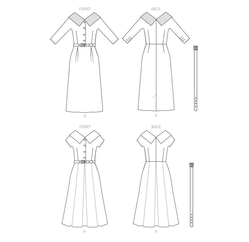 Butterick Pattern B6870 Misses' Dress and Belt