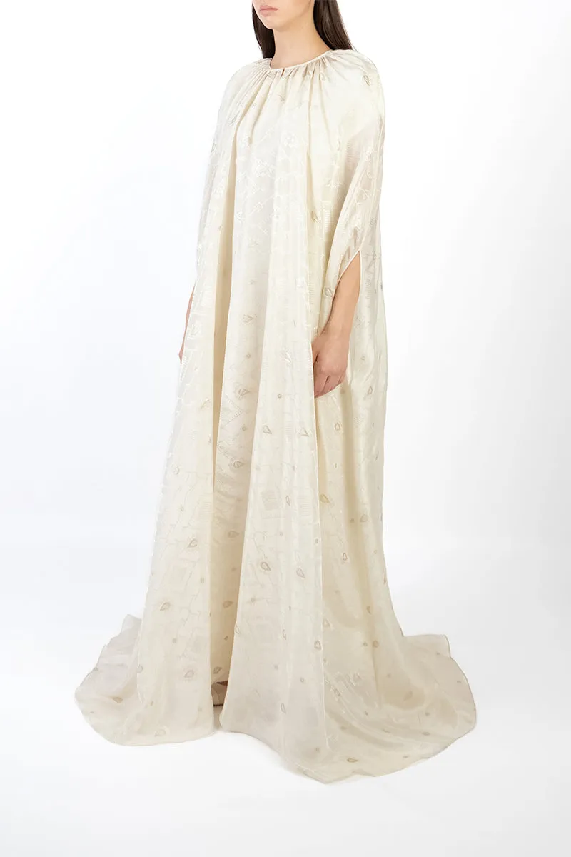 CAPE DRESS IN LIGHT GOLD