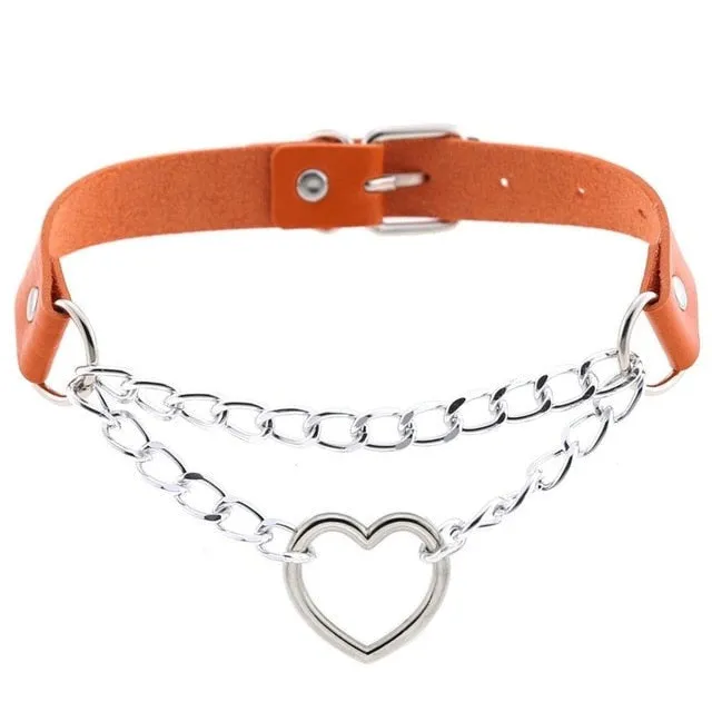 Chained Valentine Choker (15 Colors)