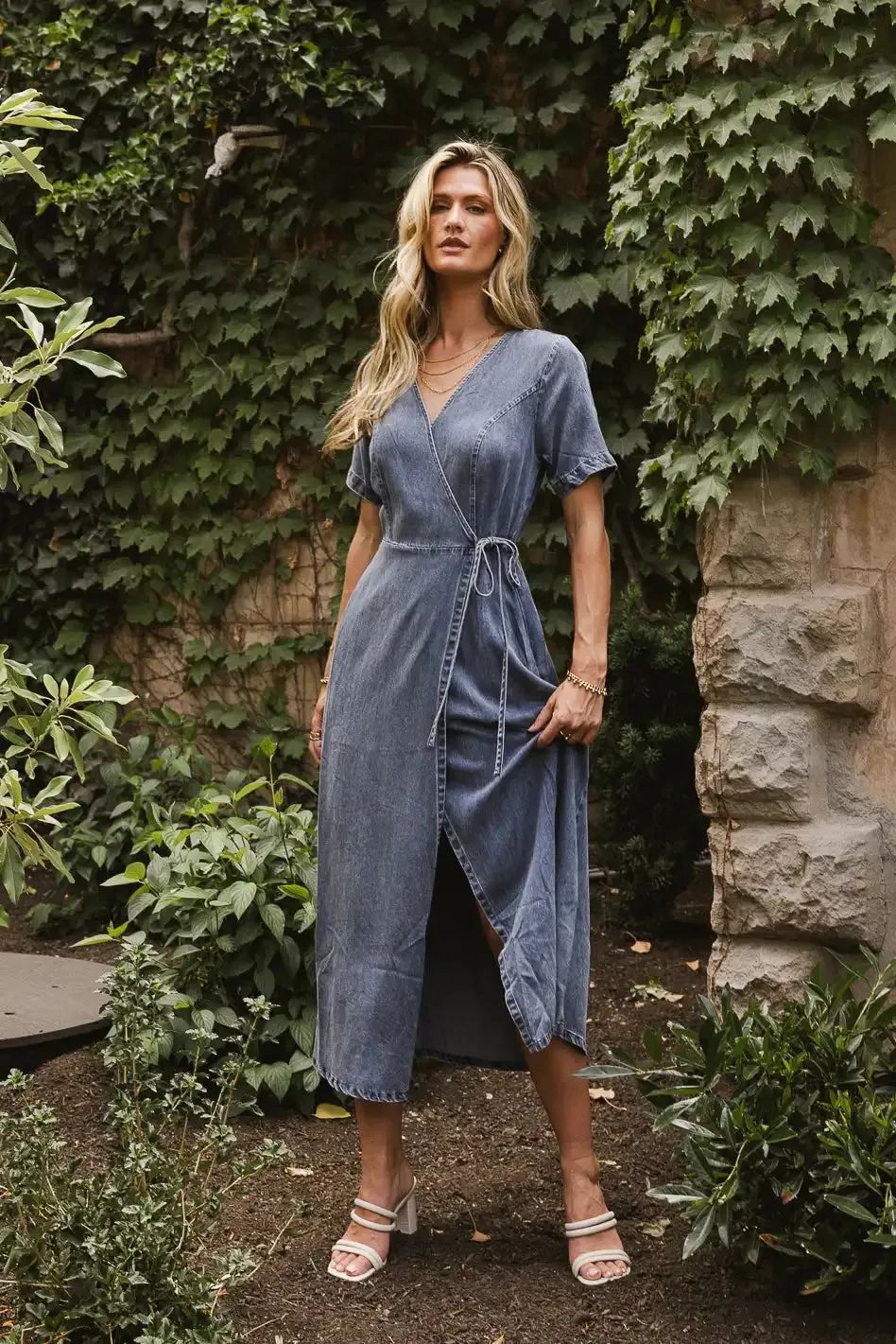 Chance Denim Wrap Dress