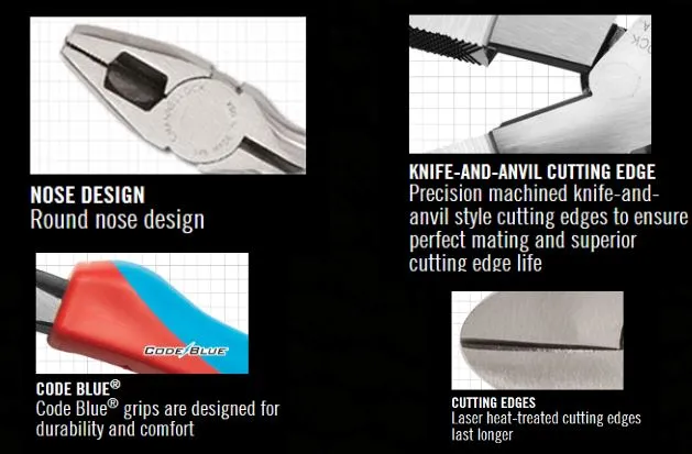 Channellock 9.5" XLT™ Round Nose Linemen’s Pliers - 369CB-DISCONTINUED